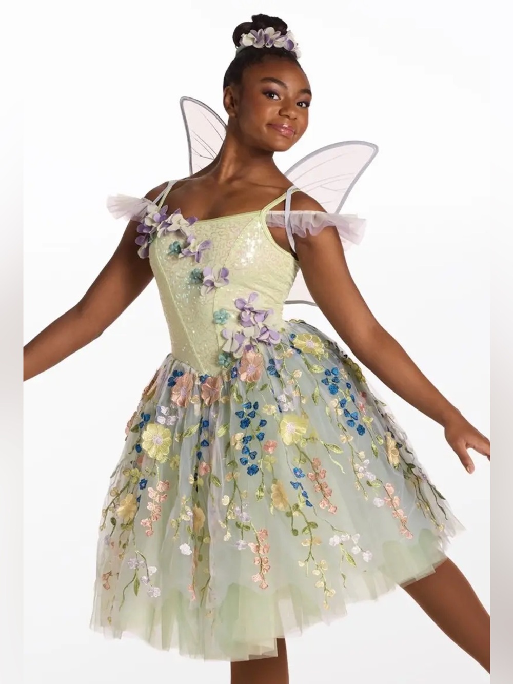 Weissman Dance Costume Pointe Ballet Full skirt Floral A Midsummer Night's Dream